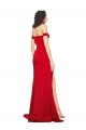 Purchase Silky Satin A-Line Long Sleeveless Side Slit Prom Dresses