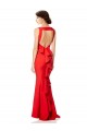 Purchase Stretch Crepe Mermaid Long Sleeveless Open Back Evening Dress