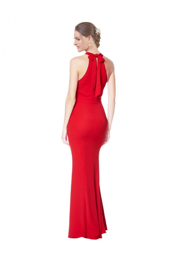 Purchase Stretch Crepe Mermaid Long Sleeveless Prom Dress