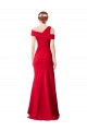 Purchase Stretch Crepe Mermaid Long Sleeveless Red Formal Evening Dress