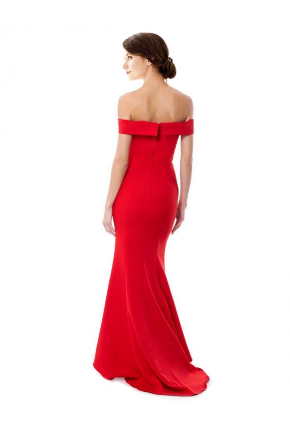 Purchase Stretch Crepe Mermaid Long Sleeveless Formal Evening Dress