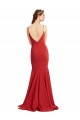 Purchase Stretch Crepe Mermaid Long Sleeveless Open Back Formal Evening Gown