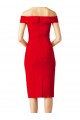 Purchase Stretch Crepe Sheath Cocktail Length Sleeveless Formal Evening Dress