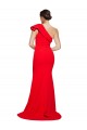 Purchase Stretch Crepe Sheath Sweep Train Sleeveless High Slit Prom Dresses
