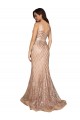 Purchase Sequin & Sparkling Sequin Mermaid Long Sleeveless V-Back Plus Size Formal Evening Dress