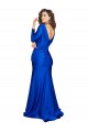 Purchase Silky Satin Mermaid Long Long Sleeves V-Back Formal Evening Dress