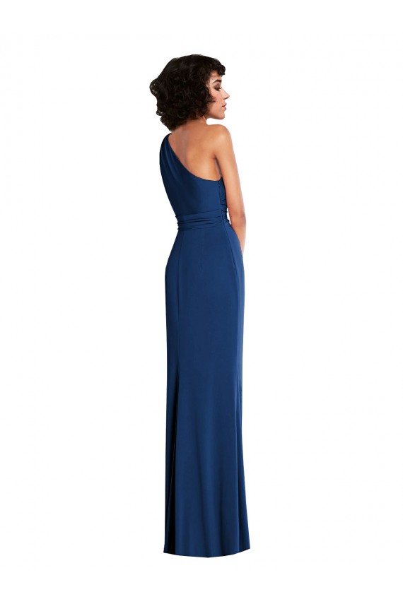 Purchase Spandex Sheath Long Sleeveless Semi Formal Evening Dress