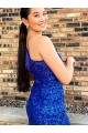 Purchase Velvet Sequin Sheath Short Sleeveless Prom Dress
