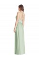 Purchase Soft Chiffon A-Line Long Sleeveless Criss Cross Back Semi Formal Evening Dress