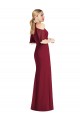 Purchase Soft Chiffon Mermaid Long Cold Shoulder Semi Formal Evening Dress