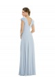 Purchase Soft Chiffon A-Line Long Flutter Sleeves V-Back Formal Evening Dress