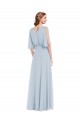Purchase Soft Chiffon A-Line Long Half Sleeves Evening Dress