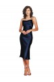 Purchase Silky Satin Sheath Cocktail Length Sleeveless Formal Evening Dress