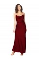 Purchase Silky Satin Sheath Long Sleeveless Low Back Black Tie Evening Dress