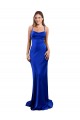 Purchase Silky Satin Sheath Long Sleeveless Criss Cross Open Back Formal Evening Dress