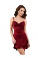 Purchase Silky Satin Sheath Midi Length Sleeveless Criss Cross Open Back Formal Evening Dress