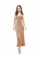 Purchase Silky Satin Sheath Midi Length Sleeveless Low Back Formal Evening Dress