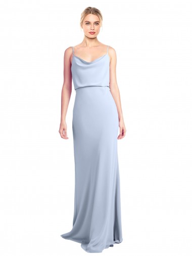 Purchase Stretch Crepe Sheath Long Sleeveless V-Back Formal Dress