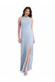 Purchase Stretch Crepe Sheath Long Sleeveless Criss Cross Open Back Formal Evening Dress