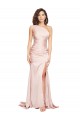 Purchase Silky Satin Sheath Long Sleeveless Black Tie Evening Dress