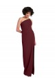 Purchase Stretch Crepe Sheath Long Sleeveless Daring Slit Prom Dresses