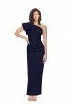 Purchase Stretch Crepe Sheath Sheath Sleeveless Dark Navy Formal Evening Dress