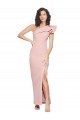 Purchase Stretch Crepe Sheath Long Sleeveless One Shoulder Prom Dresses