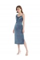 Purchase Stretch Velvet Sheath Long Sleeveless Semi Formal Evening Dress