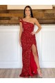 Purchase Velvet Sequin Sheath Sweep Train Sleeveless Long Prom Dress