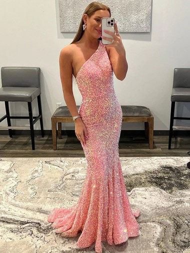 Purchase Velvet Sequin Sweep Train Sleeveless Evening Dress