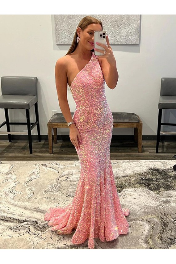 Purchase Velvet Sequin Sweep Train Sleeveless Evening Dress