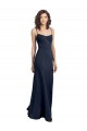 Purchase Stretch Crepe Sheath Long Sleeveless Low Back Formal Dress