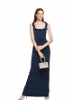 Purchase Stretch Crepe Sheath Long Sleeveless Low Back Back Slit Prom Dresses