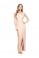 Purchase Stretch Crepe Sheath Long Sleeveless Square Neck Prom Dresses