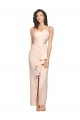 Purchase Stretch Crepe Sheath Long Sleeveless Low Back Semi Formal Evening Dress