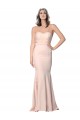 Purchase Stretch Crepe & Tulle Sheath Long Sleeveless Low Back Formal Evening Dress