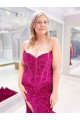 Purchase Velvet Sequin Sheath Sweep Train Sleeveless Sweetheart Evening Dress