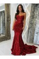 Purchase Velvet Sequin Sheath Court Train Sleeveless Evening Dress