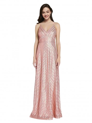 Purchase Sequin Sheath Long Sleeveless Low Back Formal Evening Dress