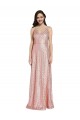 Purchase Sequin Sheath Long Sleeveless Low Back Formal Evening Dress