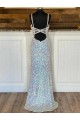 Purchase Velvet Sequin Sweep Train Sleeveless V-Neck Evening Dress
