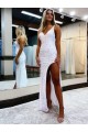Purchase Velvet Sequin Sheath Long Sleeveless V-Neck Evening Dress