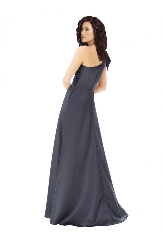 Purchase Satin A-Line Long Sleeveless Formal Evening Gown