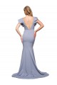Purchase Stretch Crepe Mermaid Sweep Train Sleeveless V-Back Formal Evening Dress