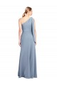 Purchase Stretch Crepe Sheath Long Flutter Sleeves Formal Dress