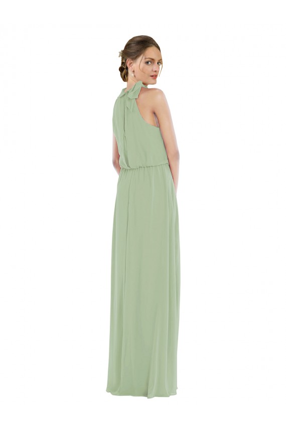 Purchase Soft Chiffon A-Line Long Sleeveless Front Slit Evening Dresses