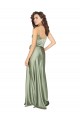 Purchase Silky Satin A-Line Long Sleeveless V-Back Formal Evening Dress