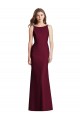 Purchase Stretch Crepe Trumpet Long Sleeveless Open Back Burgundy Gold Evening Dresses