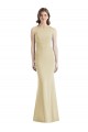 Purchase Stretch Crepe Trumpet Long Sleeveless Criss Cross Open Back Semi Formal Evening Gown