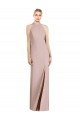 Purchase Stretch Crepe Trumpet Long Sleeveless Open Back Semi Formal Evening Dress